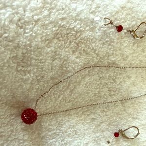 Swarovski crystal ball necklace